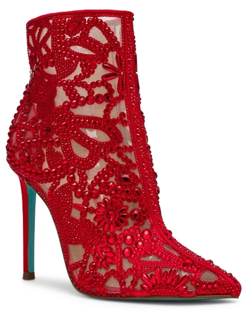 Betsey Johnson Bolt Rhinestone Bootie Sz. 7.5 NIB GORGEOUS!!